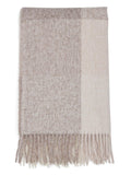 Brushed Plaid Scarf with Fringes