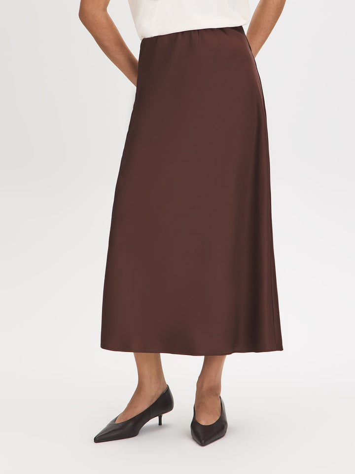 Satin Bias-Cut Skirt