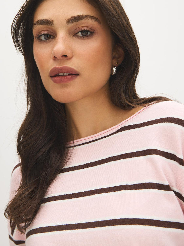 Striped Dolman Sleeve Sweater