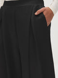 Crinkled Satin-Like Balloon Pants