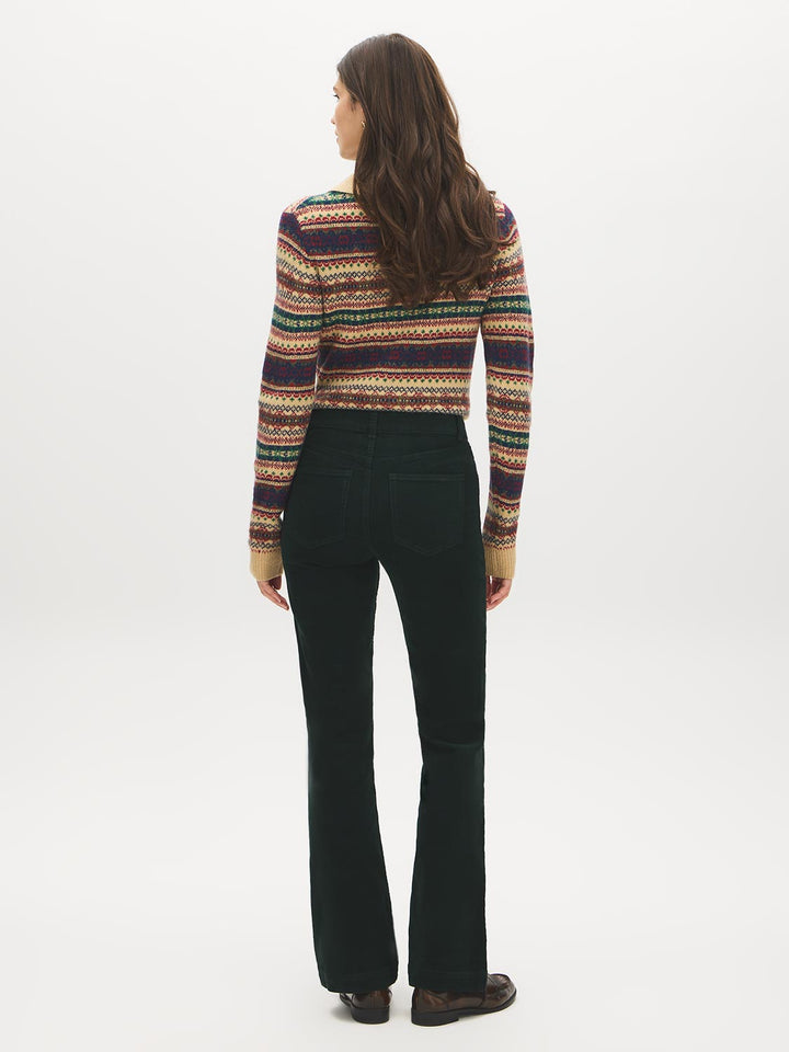 Corduroy Flare-Leg Pants