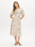 Floral Chiffon Midi Dress