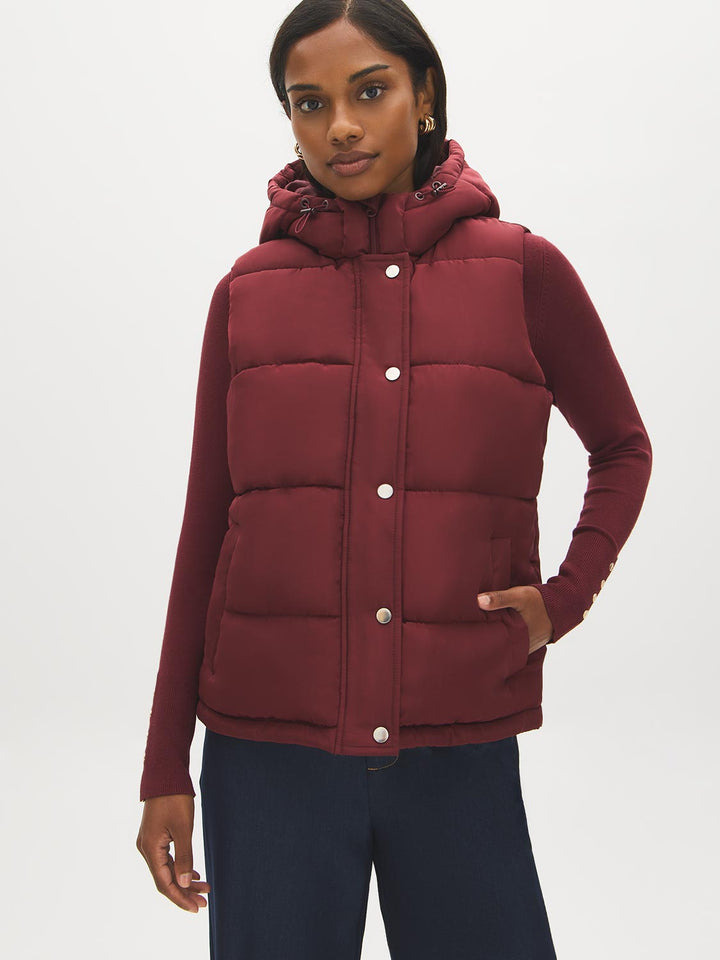 Hooded Quilted Puffer Vest