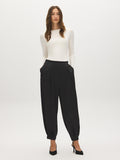Crinkled Satin-Like Balloon Pants