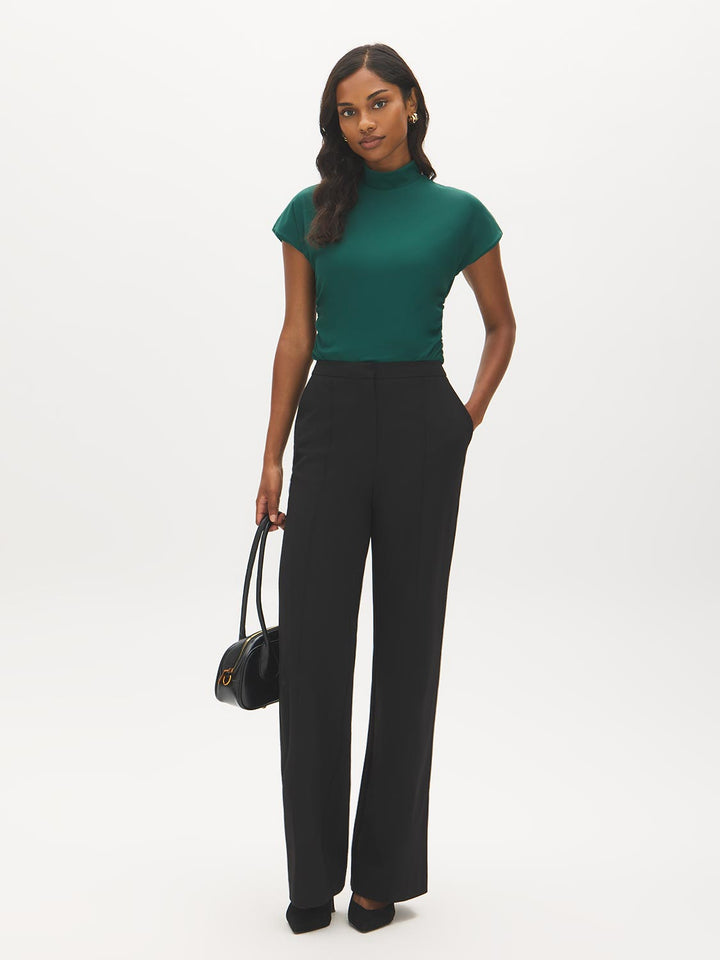 Ribbed Mock Neck Top