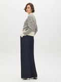 Jacquard Mock Neck Sweater