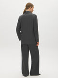 Pinstripe Two-Button Blazer
