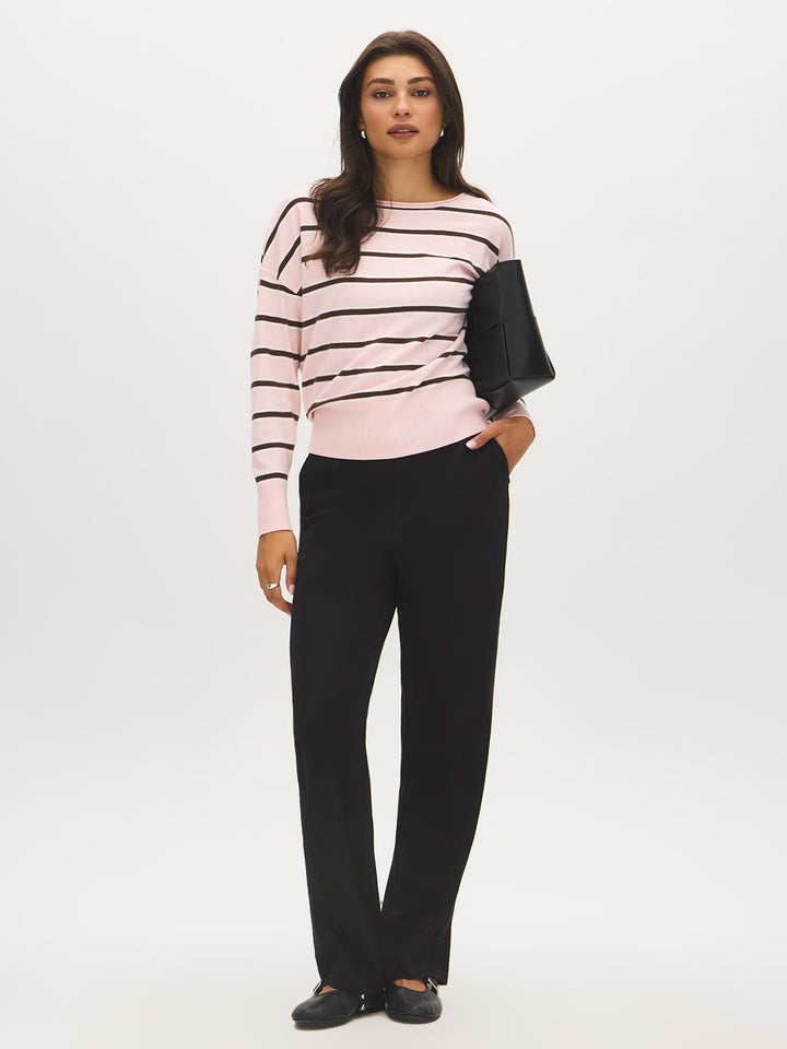 Striped Dolman Sleeve Sweater