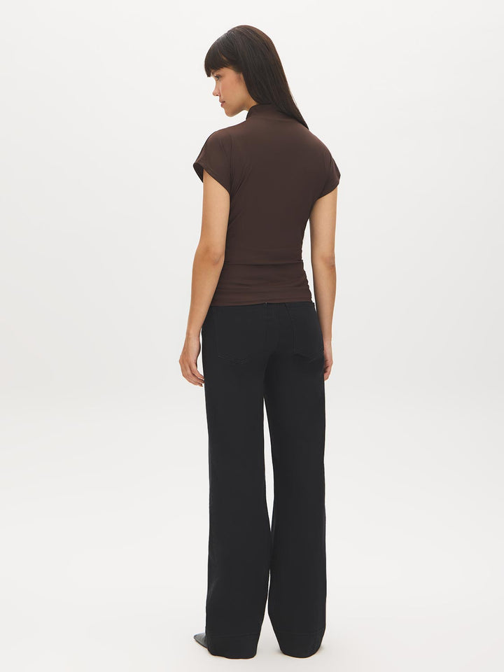 Ribbed Mock Neck Top