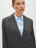 Pinstripe Two-Button Blazer