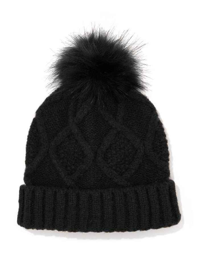 Cable Knit Pom Pom Hat