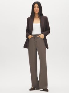 Brushed Tencel Straight Leg Pants