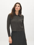 Cardigan with Removable Fur Collar