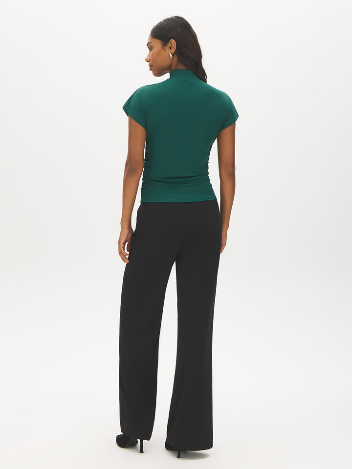 Ribbed Mock Neck Top