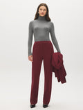 Mid-Rise Straight-Leg Pants