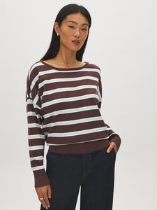 Striped Dolman Sleeve Sweater