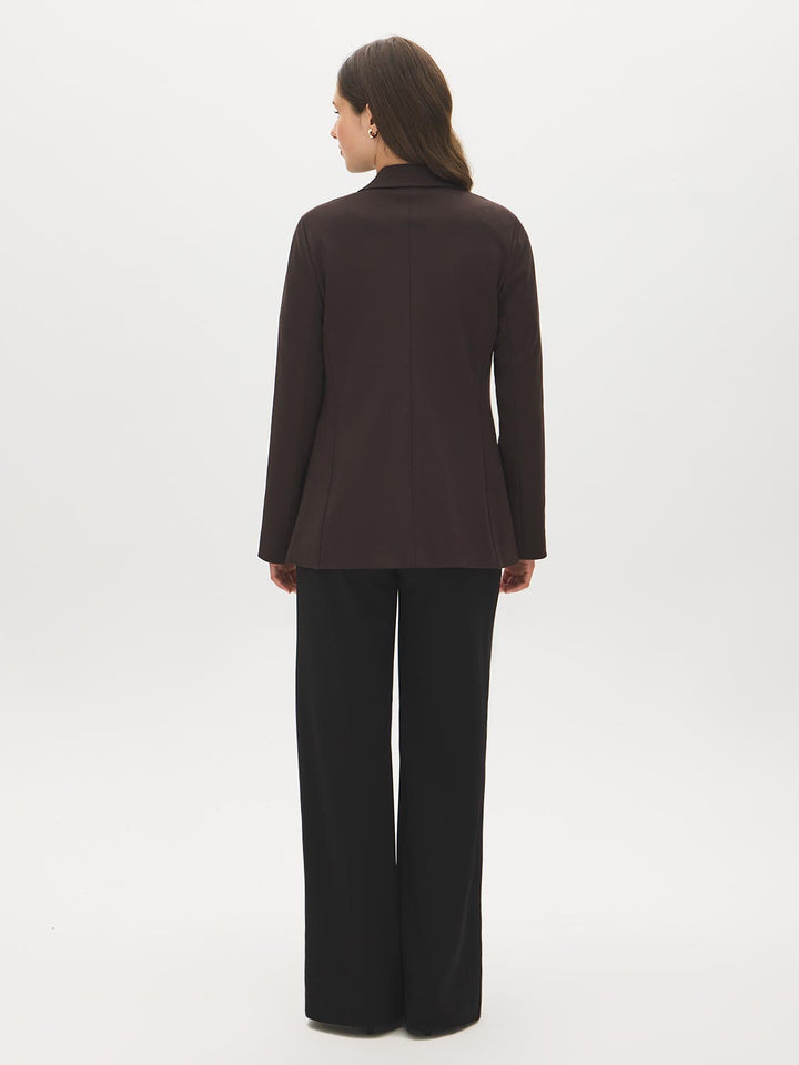 Cuff Open-Front Blazer