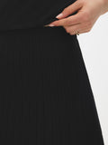 Pleated Sweater Mini Skirt