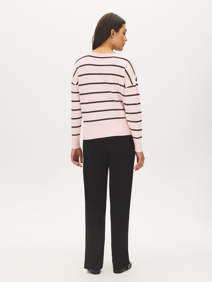 Striped Dolman Sleeve Sweater