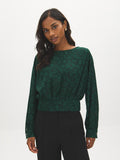 Flocked Popover Blouse