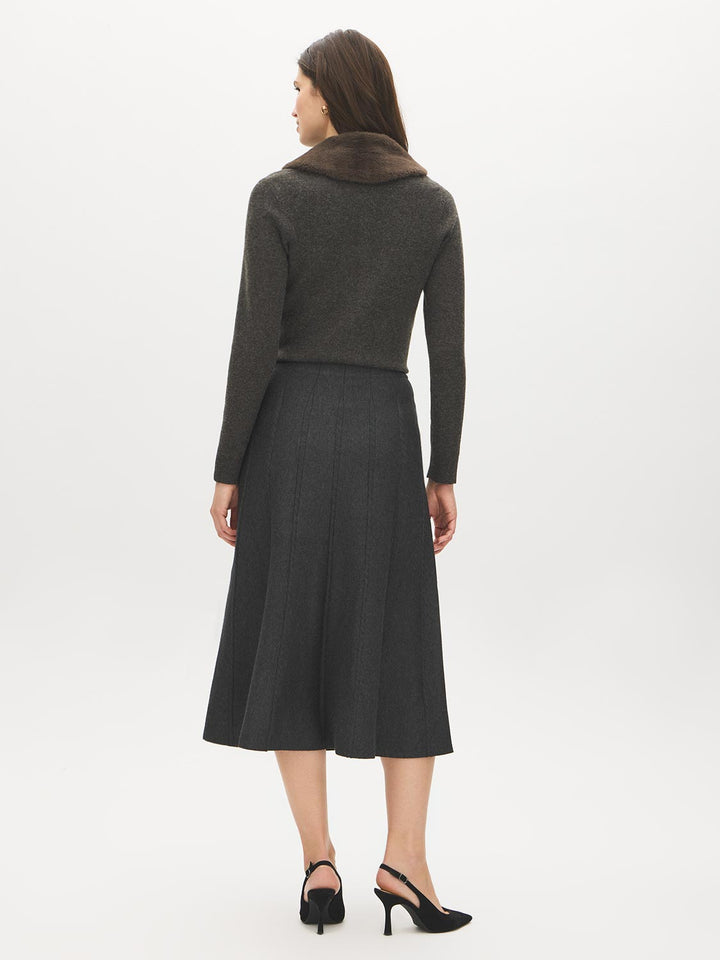Cable Knit Midi Skirt