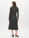 Cable Knit Midi Skirt