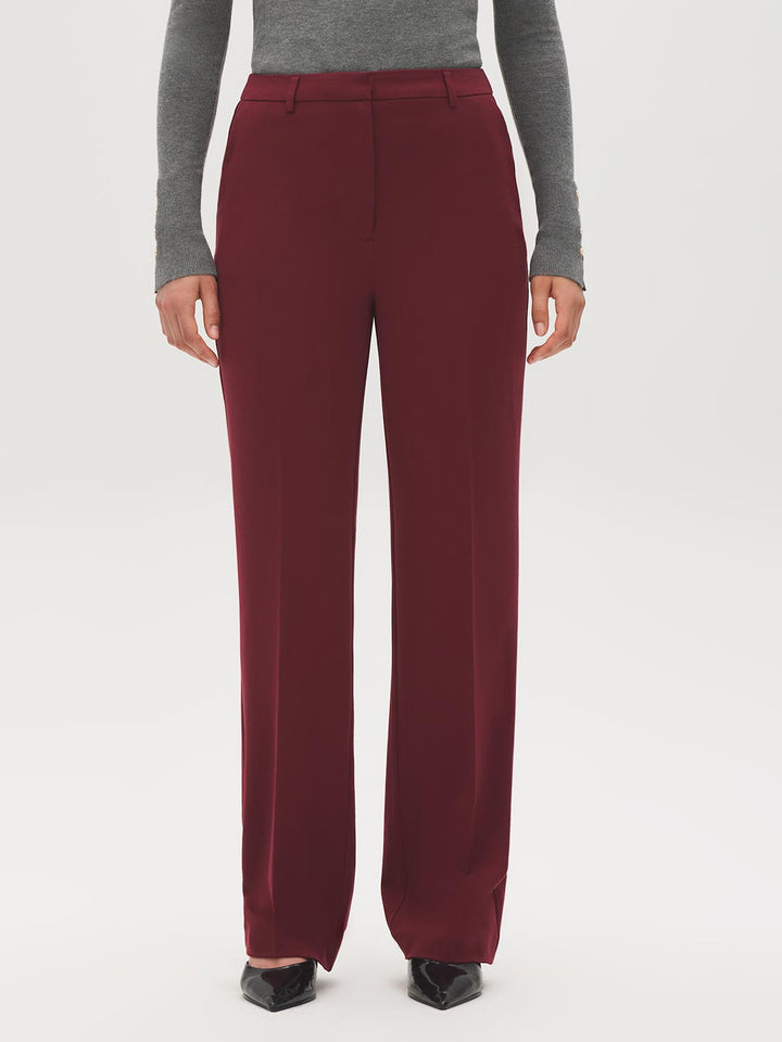 Mid-Rise Straight-Leg Pants