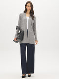 Long Cable Knit Open Cardigan