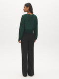Flocked Popover Blouse