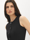 Button-Front Belted Vest
