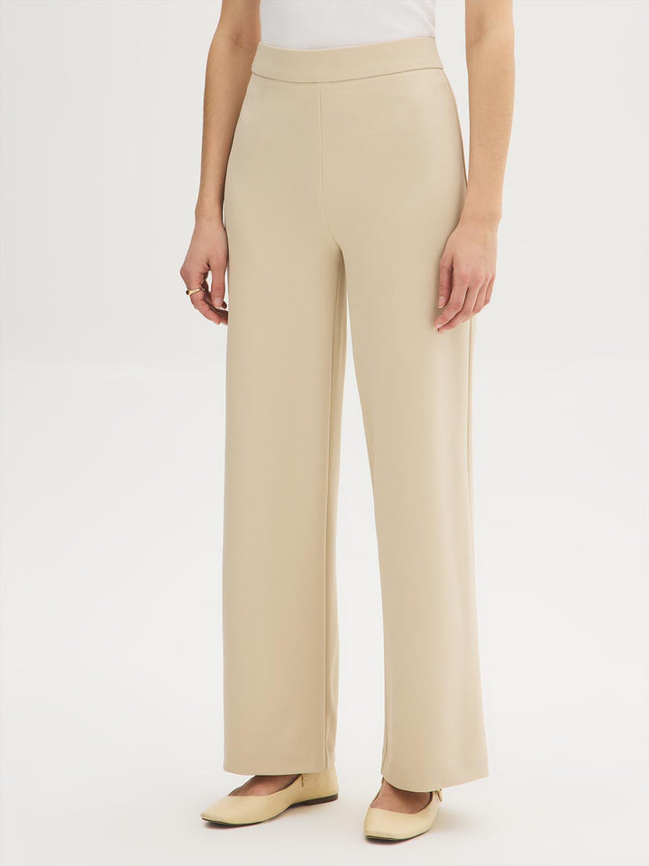 Crepe Straight-Leg Pants